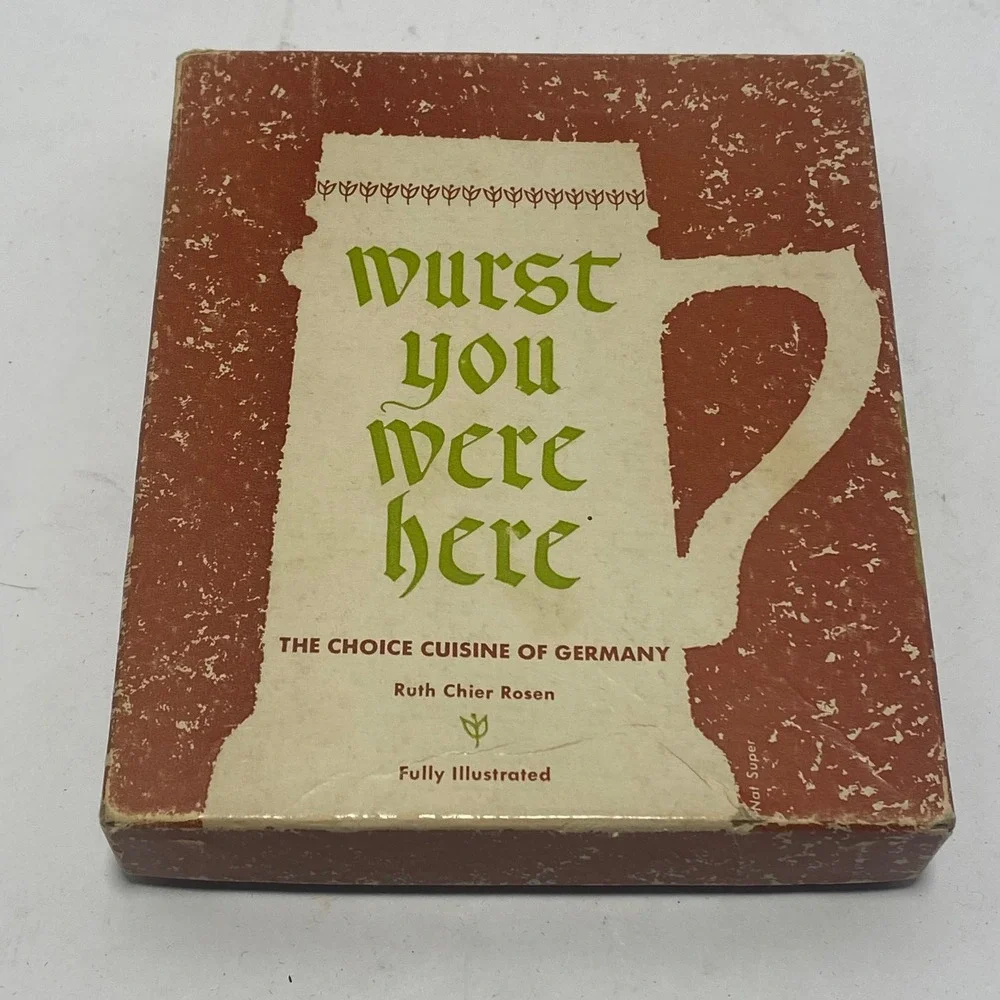 Richards Rosen Wurst You Were Here Cookbook Vintage 1958 German With Box